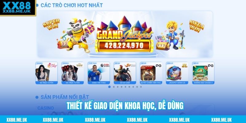Thiết kế giao diện khoa học, dễ dùng